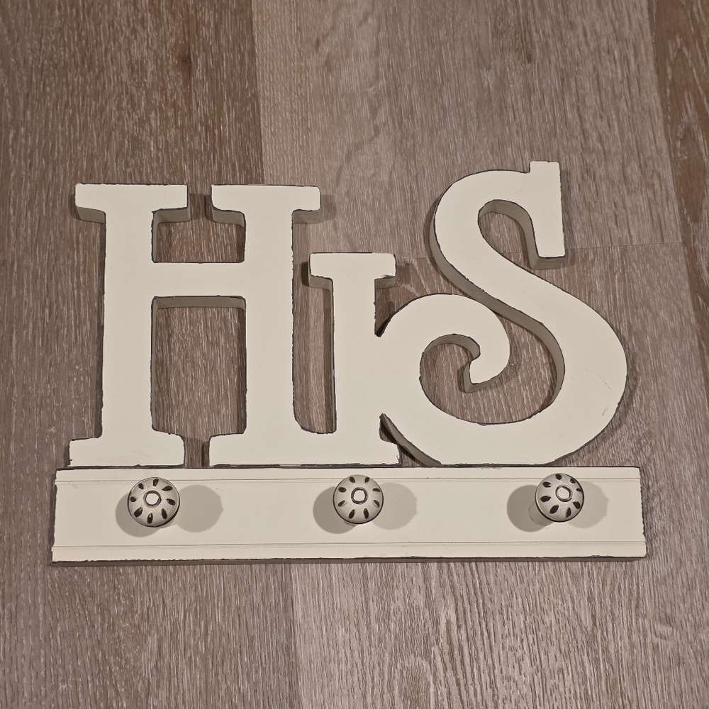 Cream His Wall Hook Decor